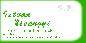 istvan misangyi business card